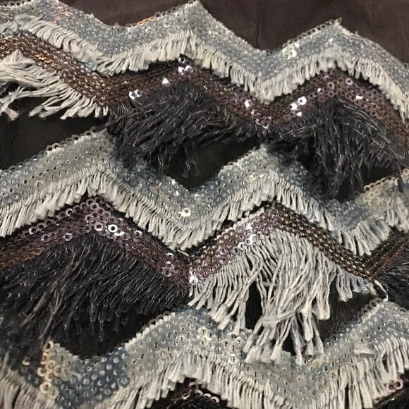 Maeve navy fringe festivity swing dress - Picture 5 of 6